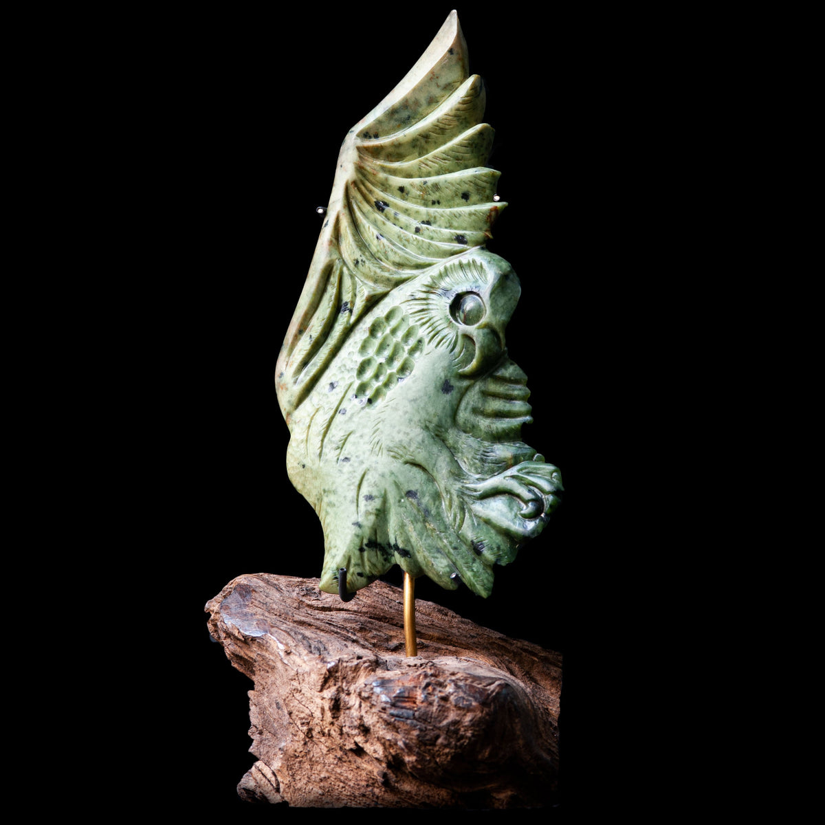 Marsden jade ruru sculpture